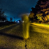 Blurry Figure in Road